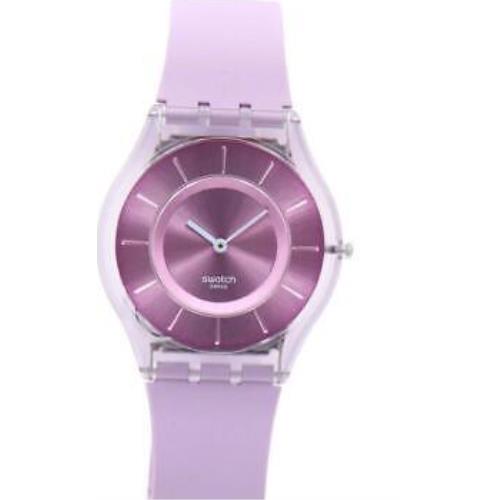 Swiss Swatch Skin Sweet Pink Silicone Women Watch 34mm SSO8V100