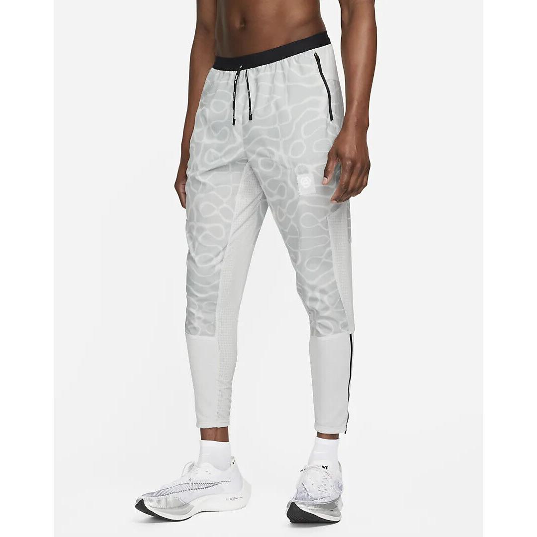 Nike XL Dri-fit Wild Run Phenom Elite Woven Graphic Running Pants Gray DM4574