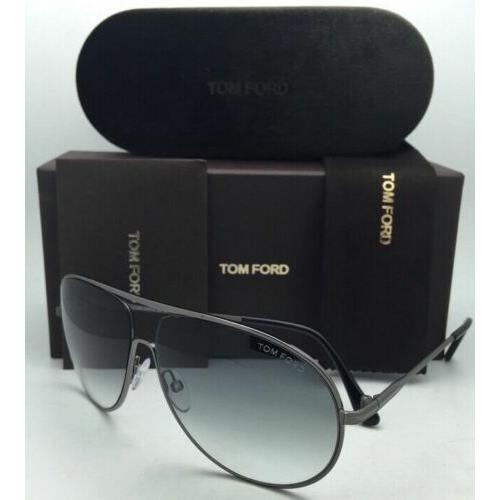 Tom Ford Sunglasses Cliff TF 450 09B 61-11 Gunmetal+black Frames W/grey Fade