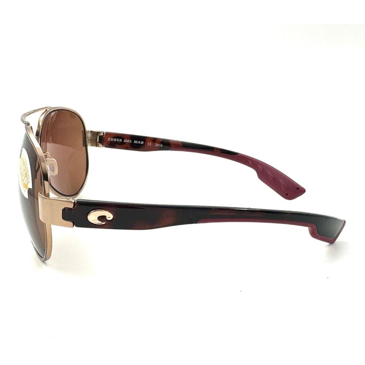 Costa Del Mar South Point Sunglass Shiny Brushed Gold+rose Tortoise/copper 580P