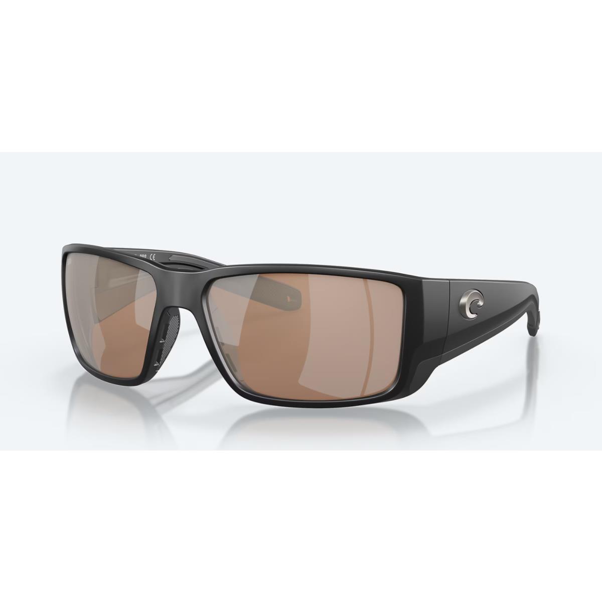 Costa Del Mar Blackfin Pro Matte Black / Copper Silver Mirror 580G Lens