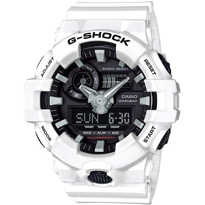 Casio G-shock GA700-7 Super Illuminator Ana-digital 3D White Men`s Watch
