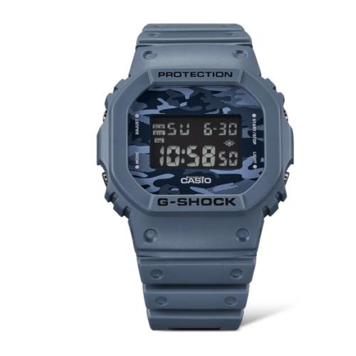 Casio G-shock Blue Resin Strap Men`s Digital Display Watch INT-DW-5600CA-2DR