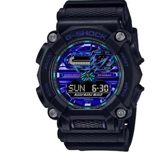 Casio INT-GA-900VB-1ADR G-shock Special Color Violet Dial Men`s Wrist Watch