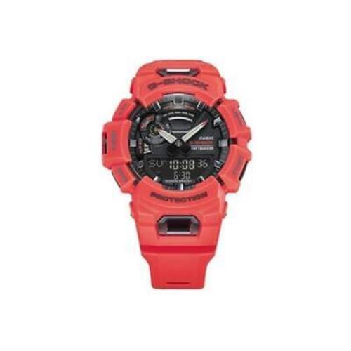 Casio G-shock Men`s 200m Bluetooth Fitness Sports Watch INT-GBA-900-4ADR - Dial: Black, Band: Red