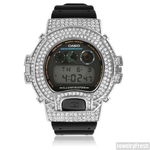 Casio White Gold Finish Iced Out Custom G Shock Watch DW6900 ...