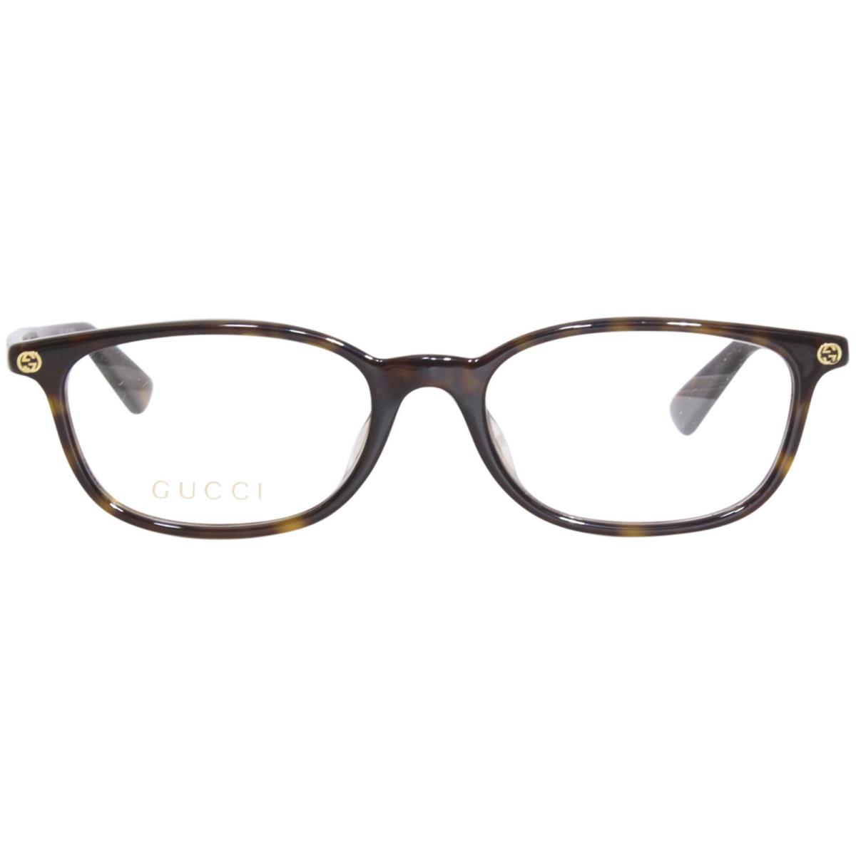 Gucci GG0123OJ 002 Eyeglasses Frame Women`s Havana Full Rim Cat Eye 57mm