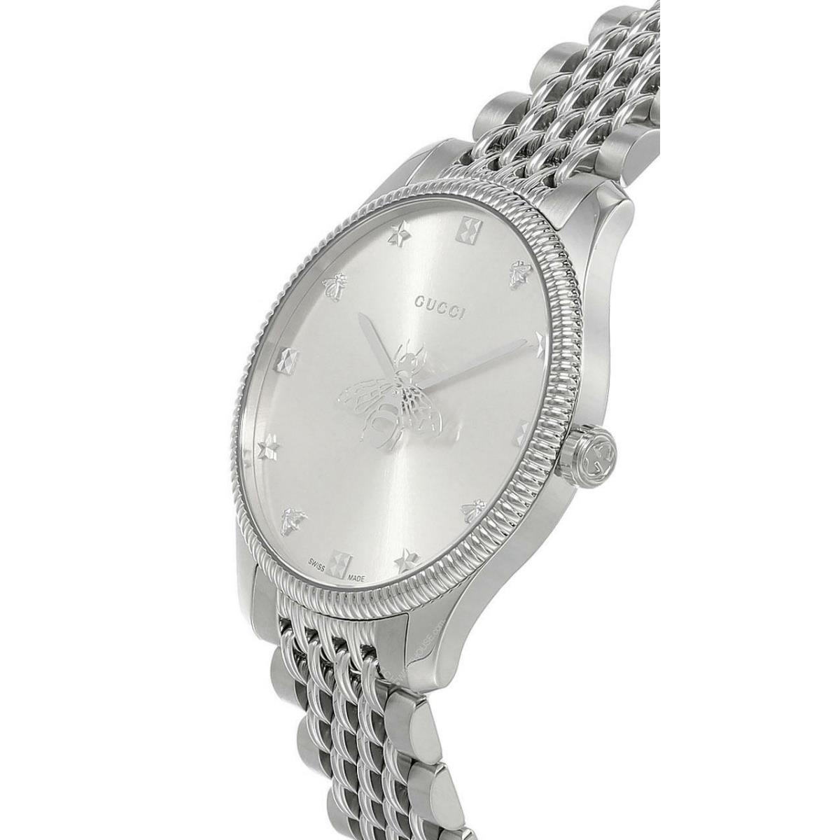 Gucci G-timeless 36MM SS Silver Dial Slim Unisex Watch YA1264153