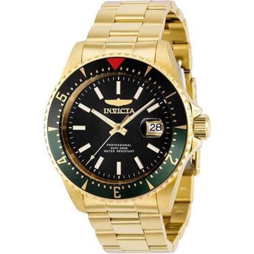 Men`s Pro Diver Automatic Black Dial Golden Steel Bracelet Invicta 36793 Watch