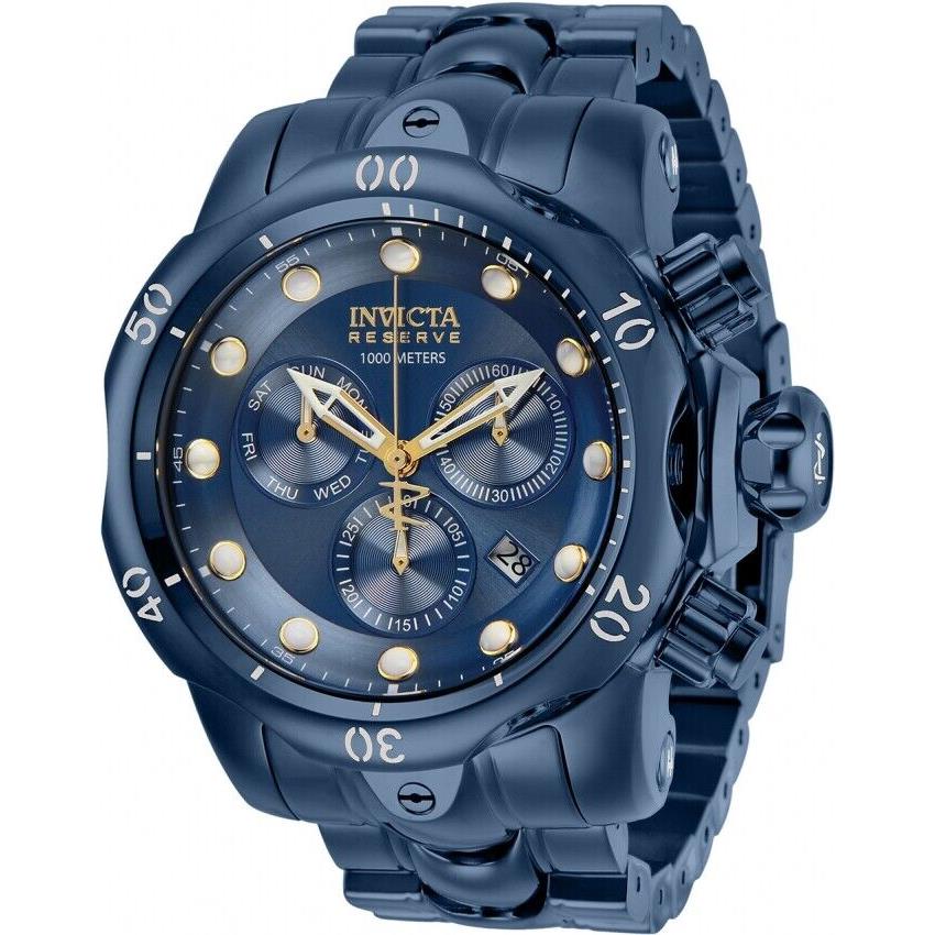 Invicta Reserve 52mm Venom Blue Label Day Date Swiss Chronograph 1000m Watch