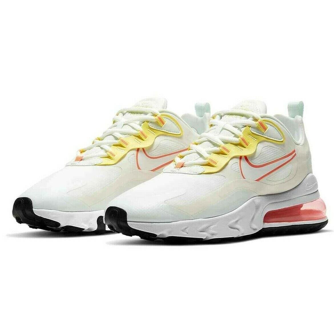 Nike Air Max 270 React Womens Size 6 Sneaker Shoes CV8818 102 Pale Ivory