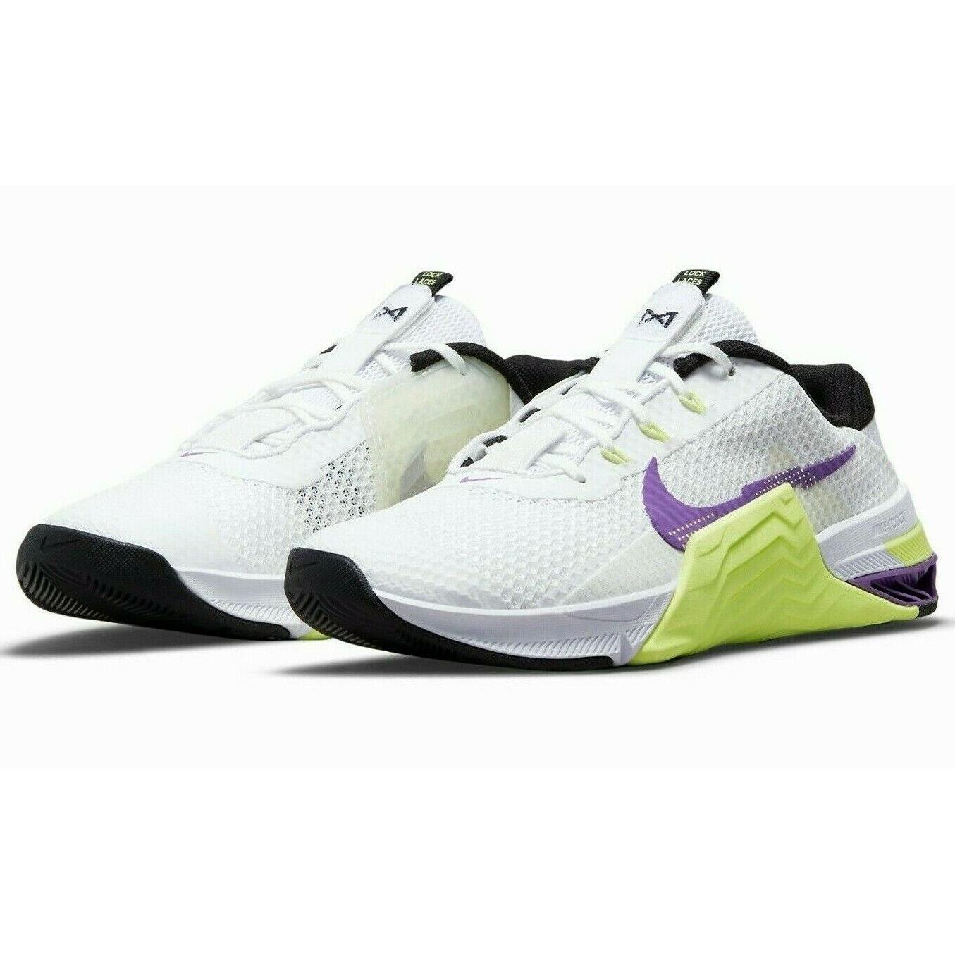 Nike Metcon 7 Womens Size 8.5 Training Shoes CZ8280 157 White Light Lemon - White