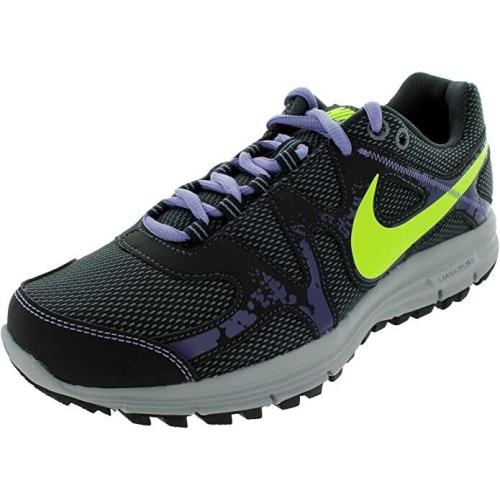 Nike Women`s Lunarfly 3 Trail Running Shoes 6 Cool Grey/volt/anthrct/nght