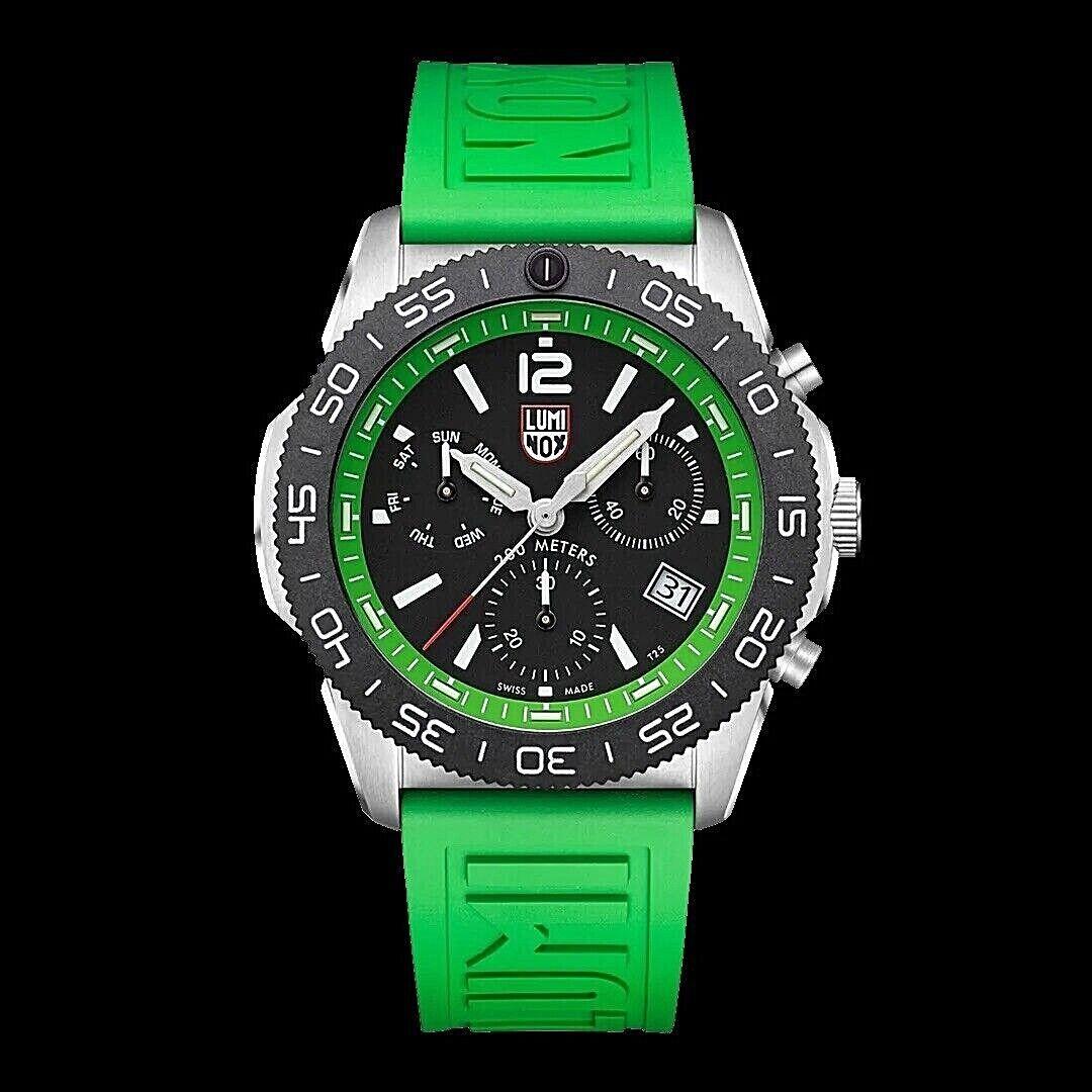 Luminox Pacific Diver Chronograph Green Rubber Mens Watch XS.3157.NF