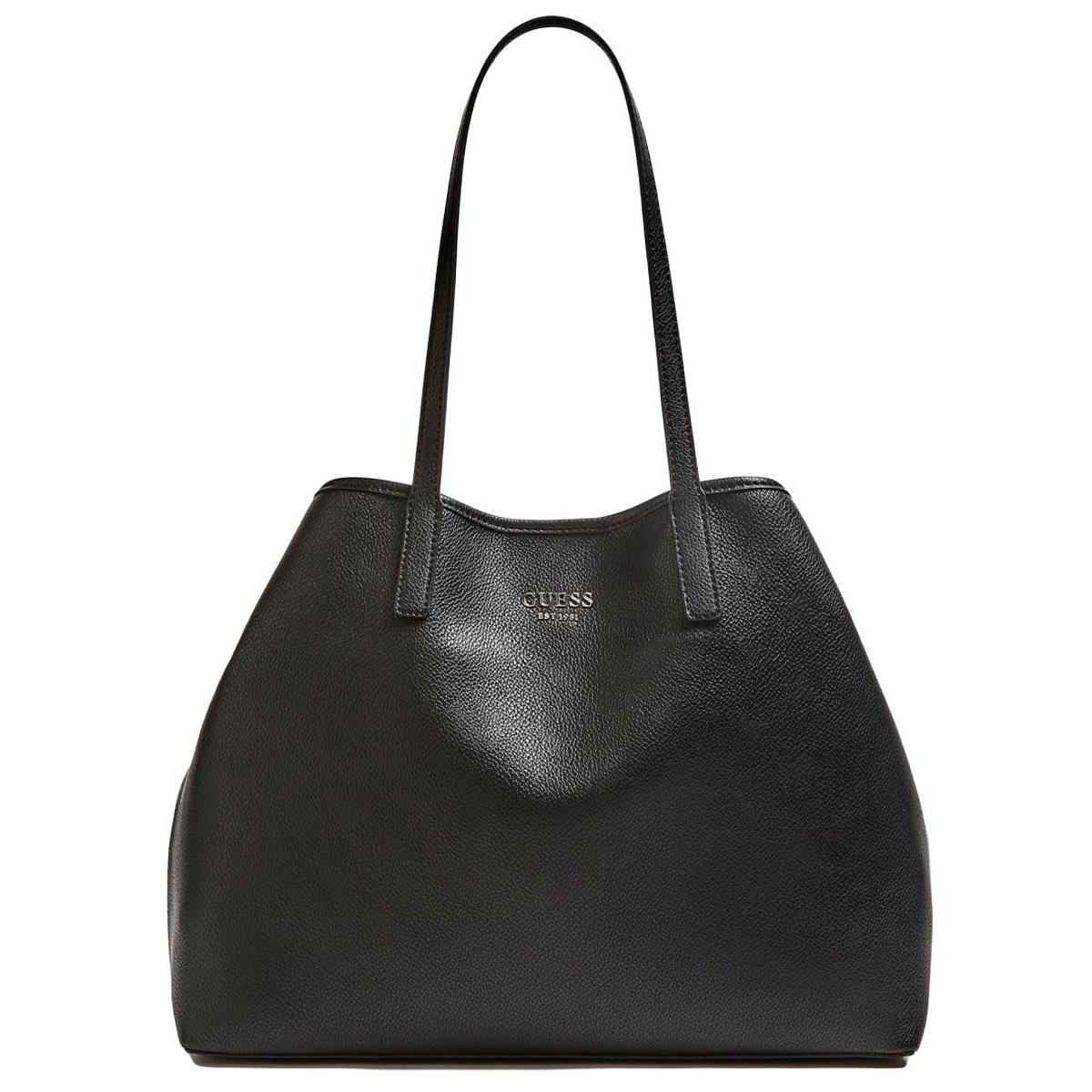 Guess Vg699524 Vikky Tote Convitable Pouch In In Black 2 in 1 Bag