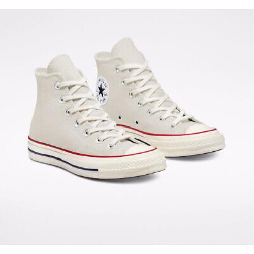 Converse Men`s Chuck 70 Vintage Canvas High Top Sneaker Shoes Parchment/Garnet/Egret