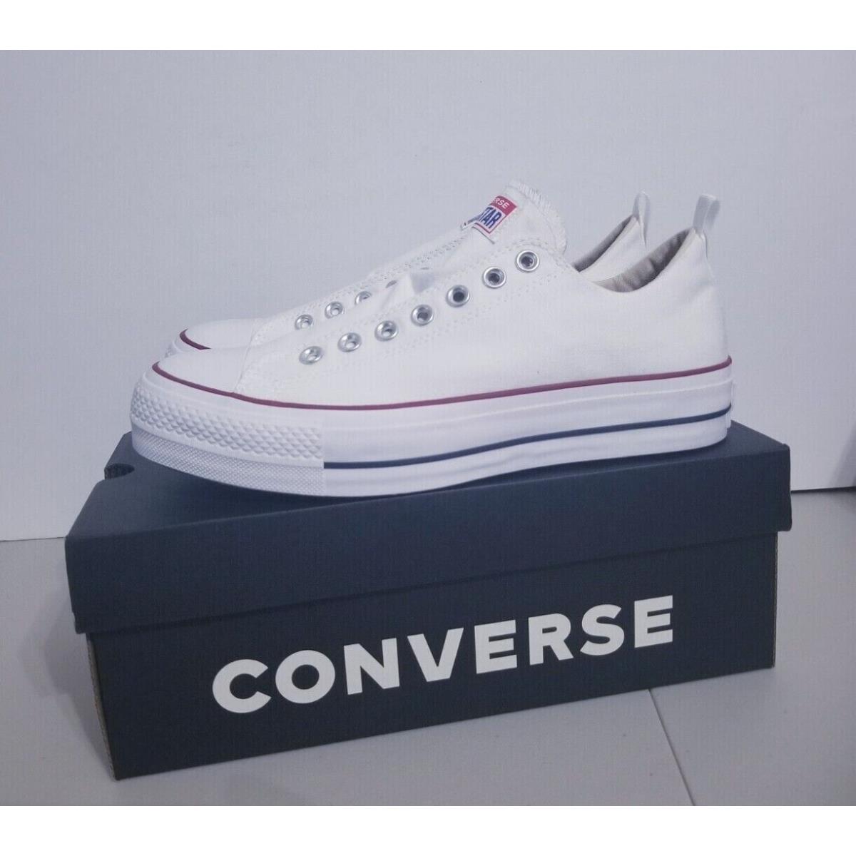 Converse Ctas Womens Size 11 Laceless Slip On Shoes 563457F White Platform