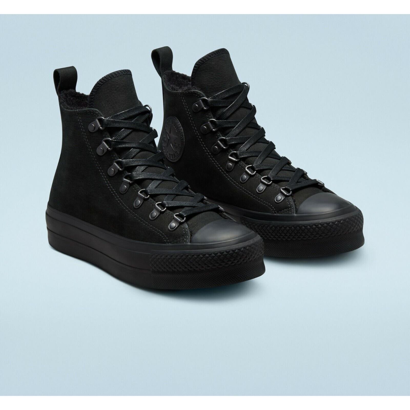 Converse Chuck Taylor All Star Platform Shoes Black 173097C Womens 10 Mens 8