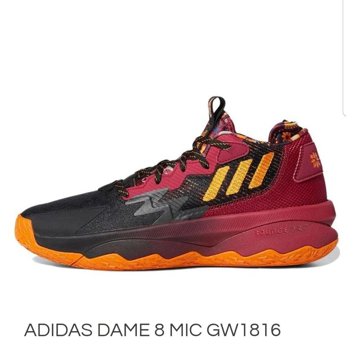 Adidas Dame 8 Mic Lillard Men`s Chinese Year Bounce Basketball Shoes GW1816