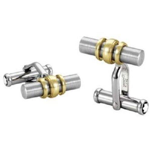 Montblanc Fine Jewelry 18K Gold Steel Collection Cufflinks 3 Rings 102690