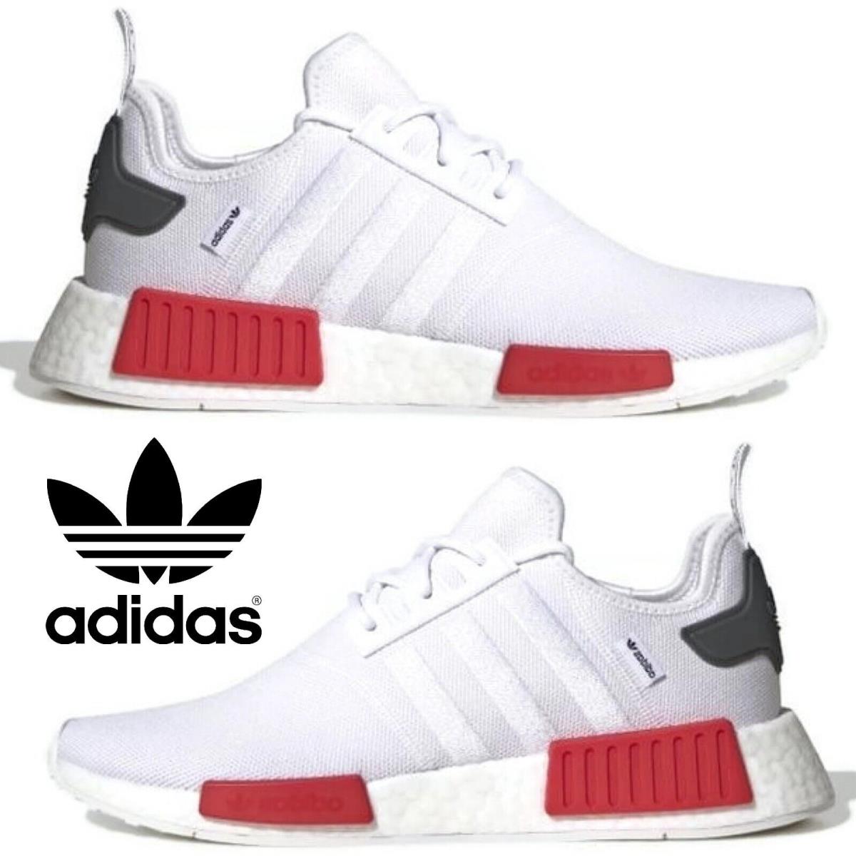 Adidas Originals Nmd R1 Men`s Sneakers Running Shoes Gym Casual Sport White - White , Cloud White / Cloud White / Vivid Red Manufacturer