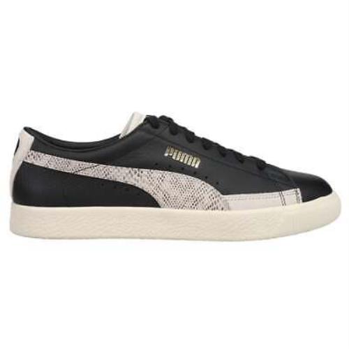 Puma 381657-02 Basket Vintage Snake Mens Sneakers Shoes Casual - Black