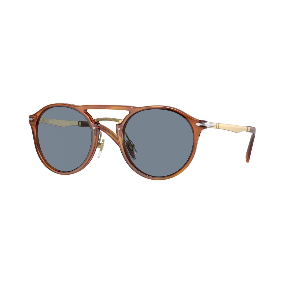 Persol PO3264S 96 56 Terra Di Siena Light Blue 50 mm Unisex Sunglasses