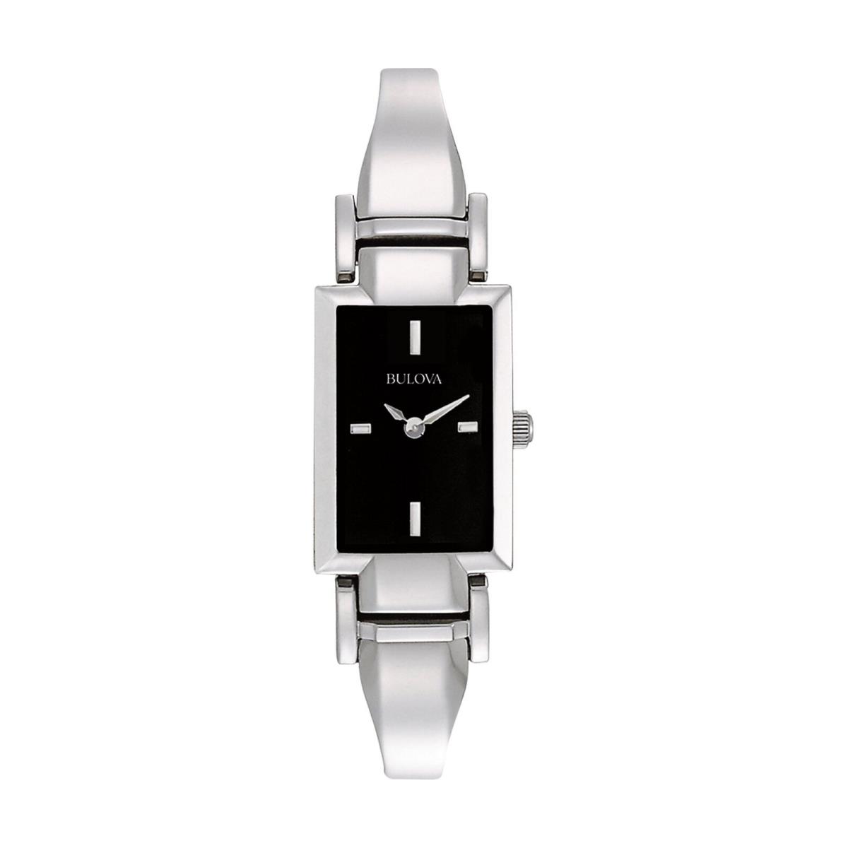 Bulova Ladies` Classic Diamond Dial Stainless Steel 2-Hand Quartz Watch with