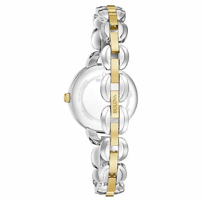 Bulova watch  - White Mother-of-Pearl Dial, Gold Band, Gold Bezel 0