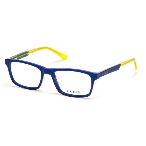 Guess GU9206 090 Blue Yellow Plastic Optical Eyeglasses Frame 49-16-135 GU 9131