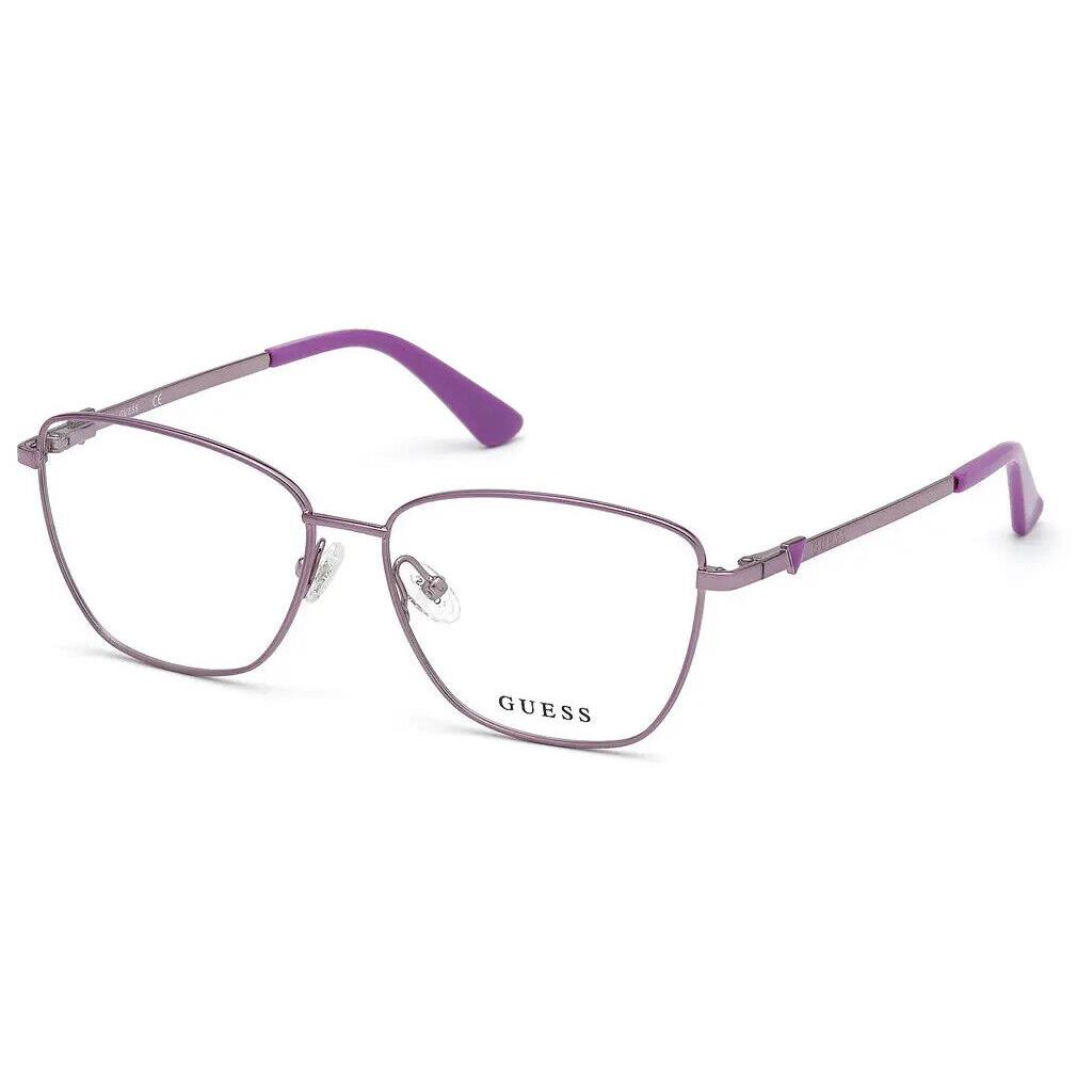 Guess GU2779 081 Purple Metal Cat Eye Optical Eyeglasses Frame 57-14-140 2779 RX