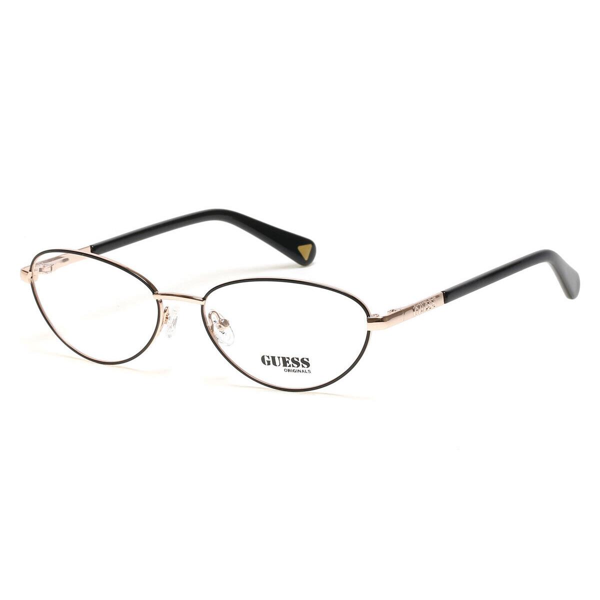 Guess GU8238 033 Gold and Black Plastic Optical Eyeglasses Frame 55-16-140 8238