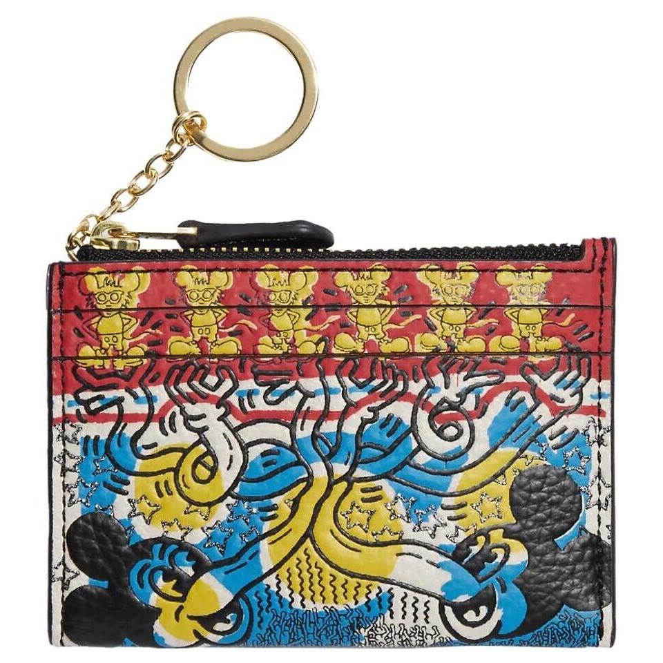 Coach Disney Mickey Mouse X Keith Haring Mini Skinny ID CASE/C7434/$98/RED/BLACK