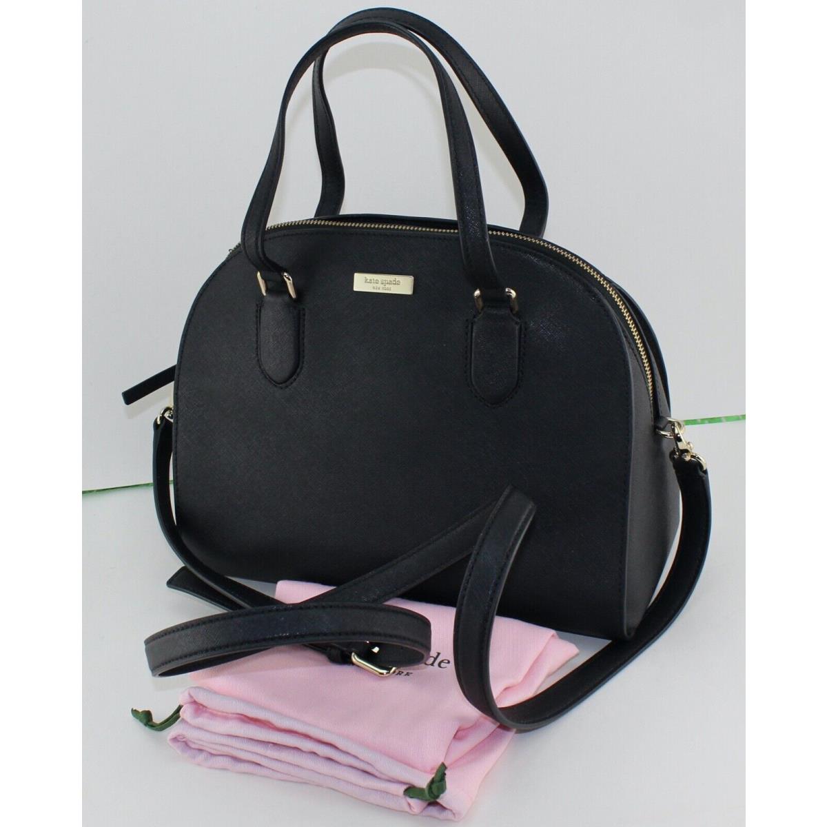 Kate Spade Reiley Black WKRU5641 Dome Satchel Tote Women`s Handbag