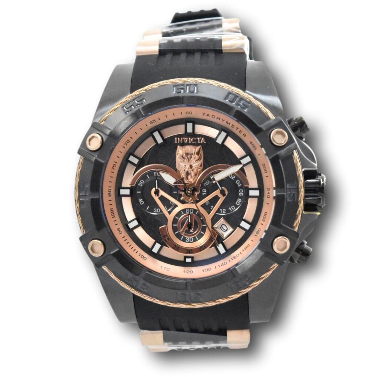Invicta Marvel Black Panther Mens 52mm Limited Rose Gold Chronograph Watch 26804