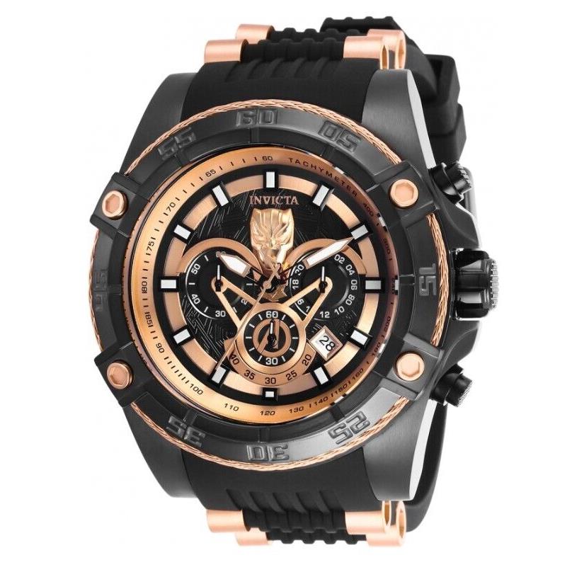 Invicta Marvel Black Panther Mens 52mm Limited Rose Gold Chronograph Watch 26804