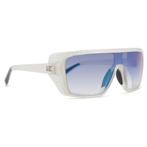 Vonzipper Defender Sunglasses Satin Clear / Grey Gradient Blue Flash Lens Dcg