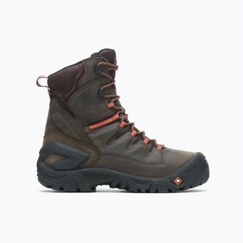 Merrell Men Strongfield Leather 8 Thermo Waterproof Comp Toe Work Boot Espresso