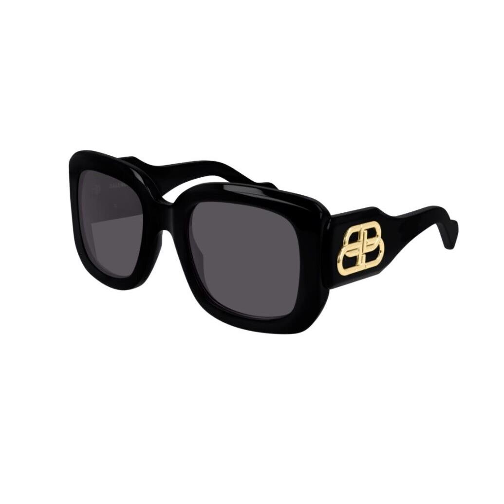 Balenciaga BB0069S 001 Black Square Women`s 53 mm Sunglasses