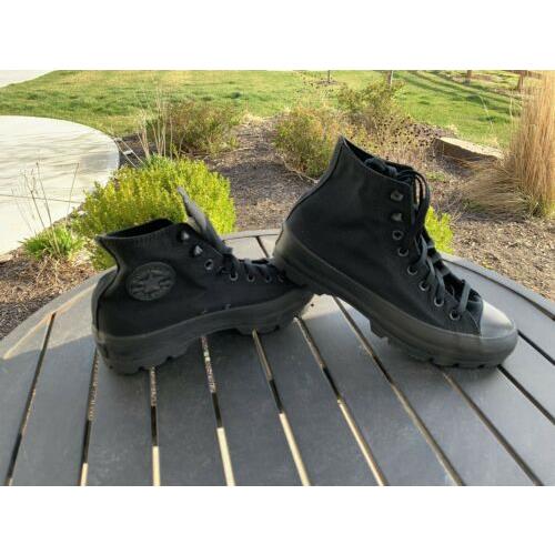 Converse Chuck Taylor All Star Hi Lugged Shoes High Top Black Women`s Size 10