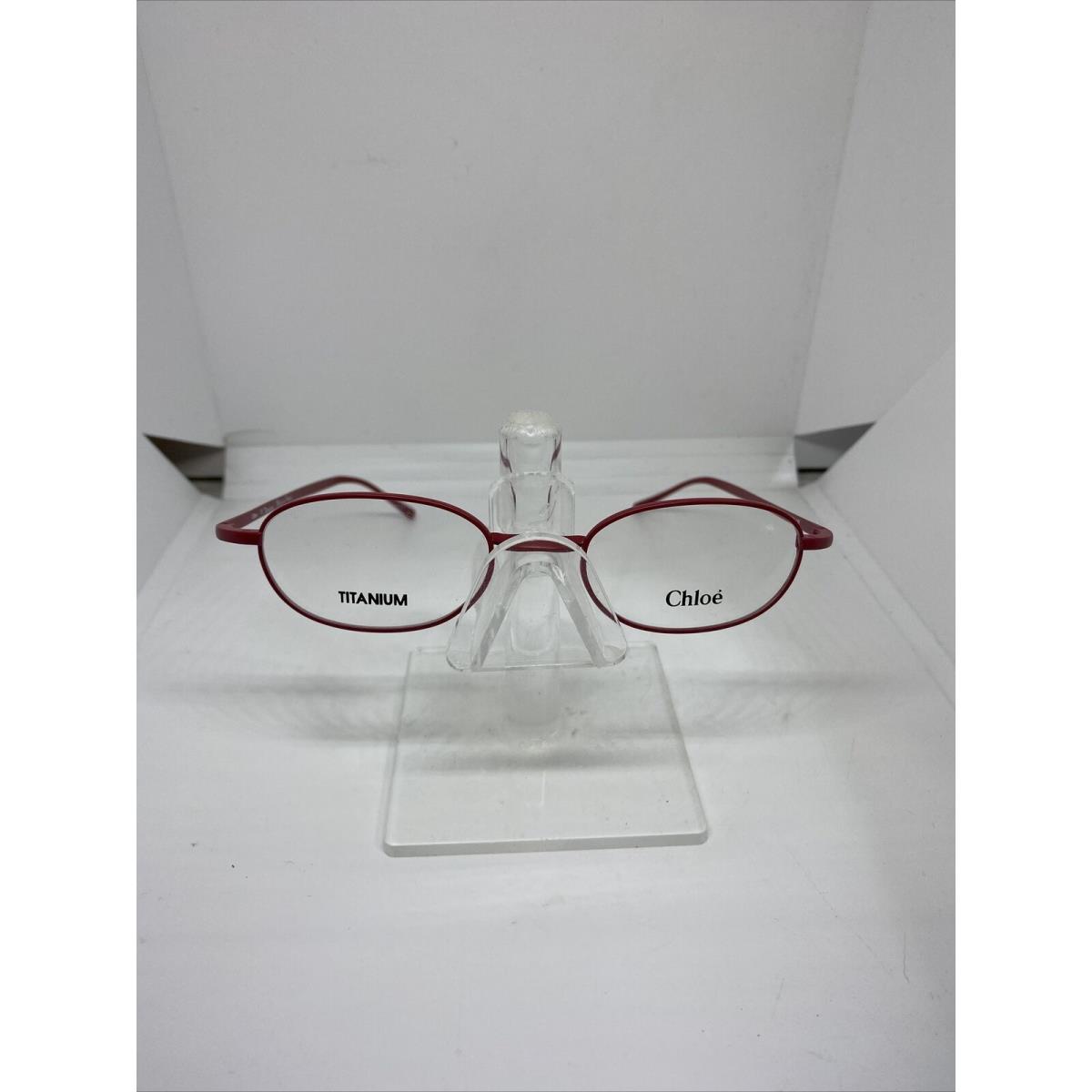 Chloe CL 1107 C04 Eyeglasses Frame Titanium France Red Womens 46-19-135