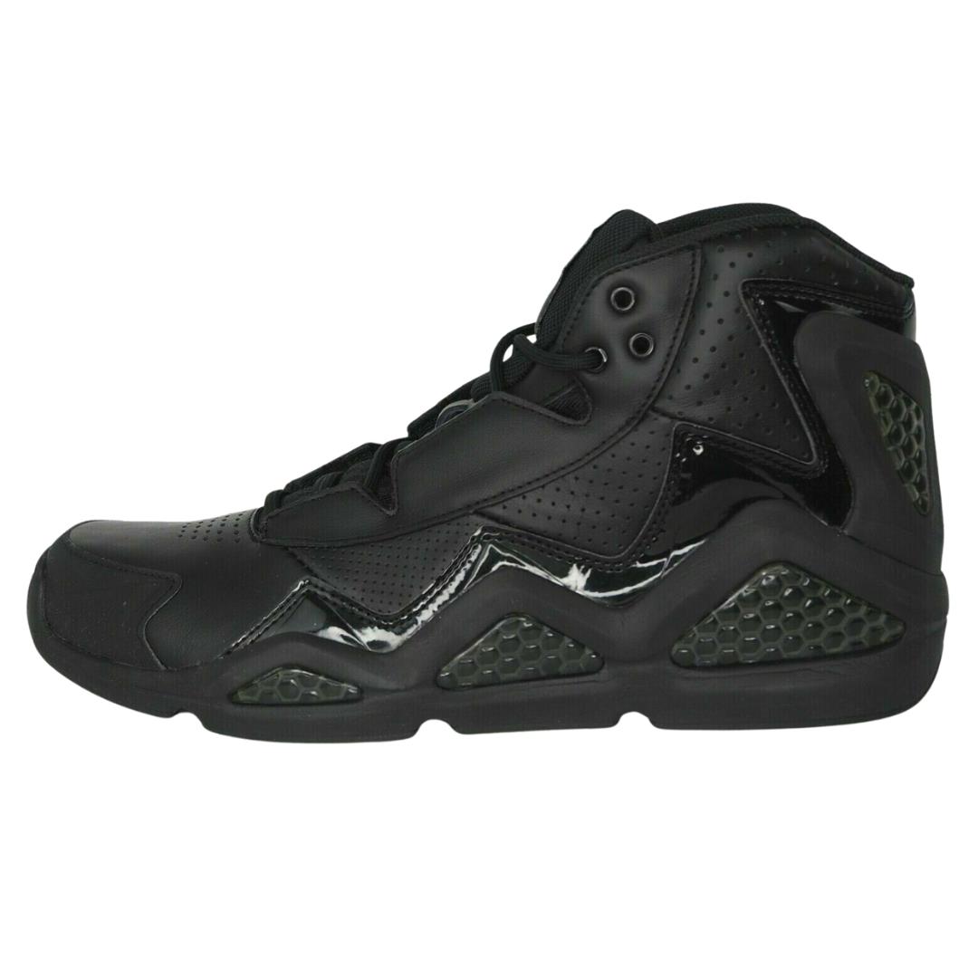 Reebok Sermon Mens Shoes Basketball Sneakers Retro Black Leather J87505 Size 9.5