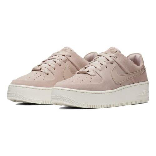 Nike Women`s Air Force 1 AF1 Sage Low `partical Beige` Shoes Sneakers AR5339-201 - Particle Beige