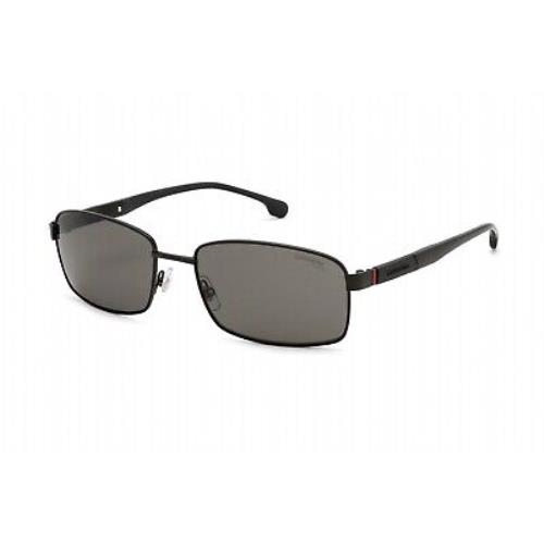 Carrera 8037S 0003 M9 Sunglasses Matte Black Frame Grey Polarized