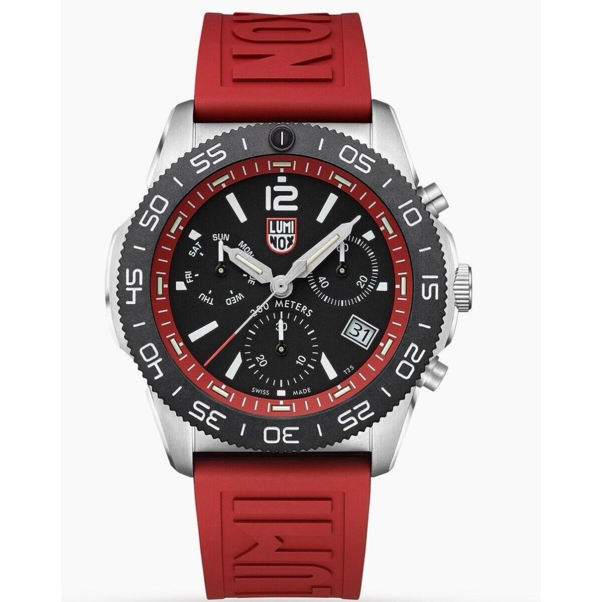 Men`s Luminox Pacific Diver Chronograph Steel Swiss Watch 3155