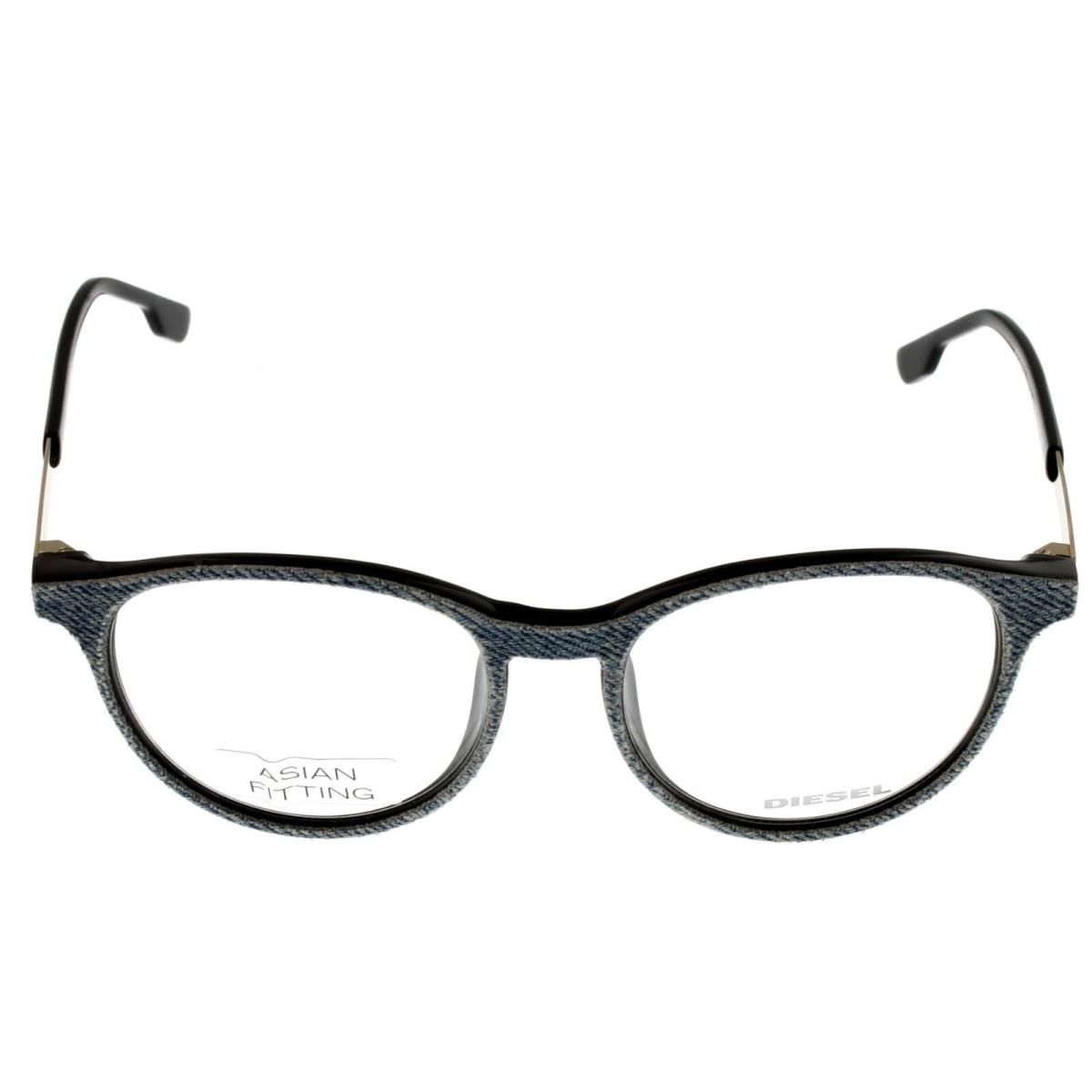 Diesel Unisex Blue Jeans Black Eyeglasses Frame Oval DL5117 002