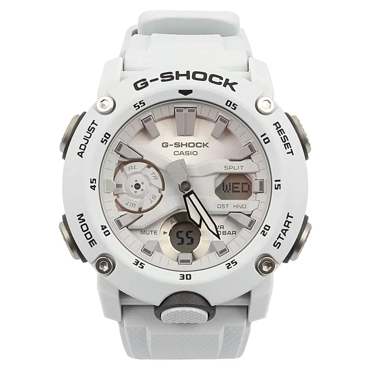 Casio G-shock GA-2000S-7A Men`s Watch White Case/band Shock Resistant