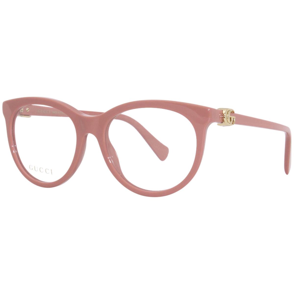 Gucci GG1074O 006 Eyeglasses Frame Women`s Pink Full Rim Cat Eye 53mm