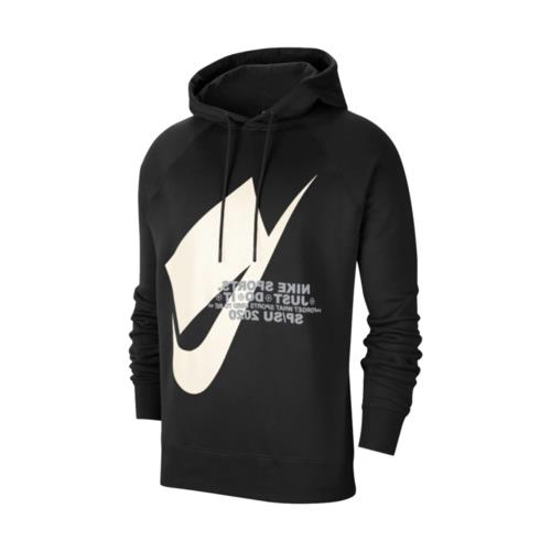 Nike Sportswear Black/white Pullover Hoodie - L