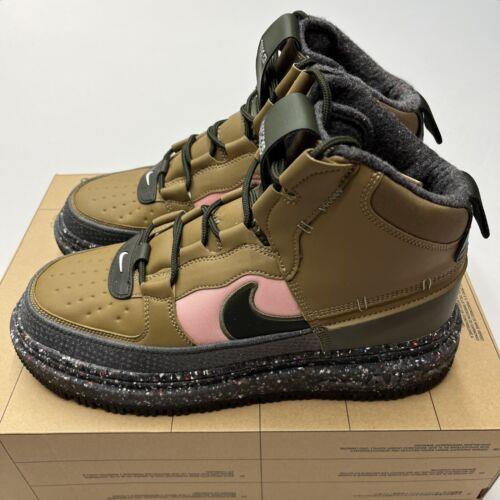 Nike Men`s Air Force 1 Boot NN Brown Kelp DD0747-300 Sz 10